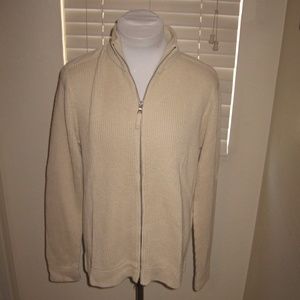 NWT Banana Republic Zippered Cardigan - Cream - L